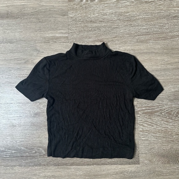 extra small Babaton cropped black mock neck - Picture 1 of 2